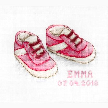 Luca-S Baby Shoes Girl Cross Stitch Kit