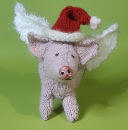 Flying Christmas pig