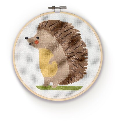 The Crafty Kit Company Hedgehog Cross Stitch Kit - 15cm