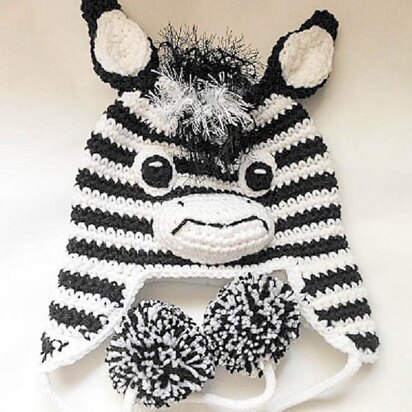 Zebra Earflap Hat