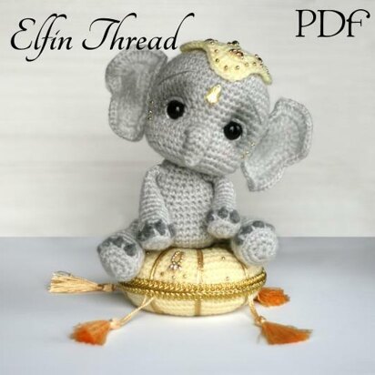 Elil the Chibi Elephant Amigurumi