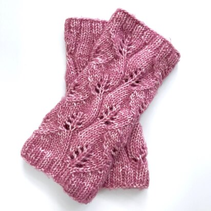 Leaf Collector's Mitts - knitting pattern