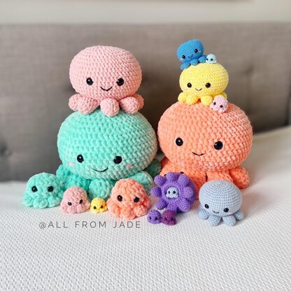 Gangster tandpine pilot The Kawaii Octopus Family Crochet pattern by Jade Gauthier-Boutin |  LoveCrafts