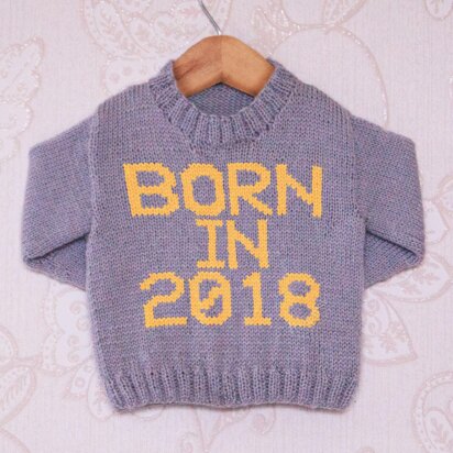 Intarsia - Born in 2018 - Childrens Sweater