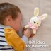 Bunny rattle with teether ring