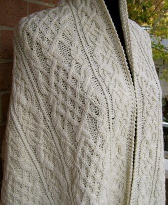 Mount Lyell Cabled Shawl