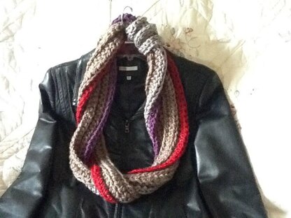 Fiber and Cords Crocheted Scarf