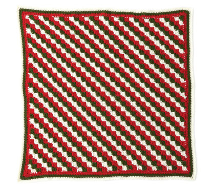 Diagonal Stripes Blanket Square For Stocking in Caron United - Downloadable PDF