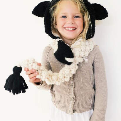 Lucille the Lamb Hooded Scarf