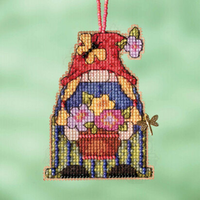 Mill Hill Garden Girl Gnome Cross Stitch Kit - 2.5inw x 3.25inh