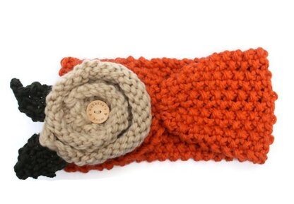 Chunky Headband with Flower