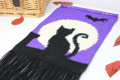 Midnight Cat Wall Hanging