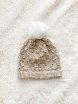 Raine Baby Hat | Faux Bobble Beanie