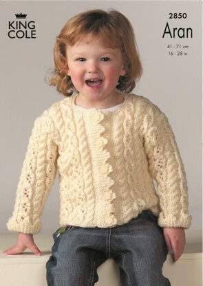 Sweater and Jacket Knitted in King Cole Fashion Aran - 2850