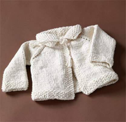 Naturally Nice Baby Sweater in Lion Brand Nature's Choice Organic Cotton- 60806A