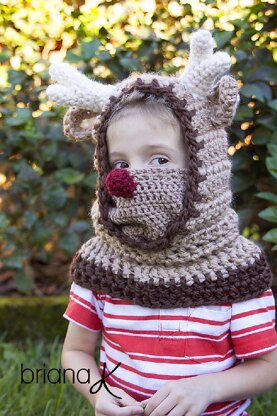 Reindeer Hooded Cowl Christmas