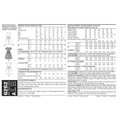 New Look Misses' Dress with Neckline Variations 6262 - Paper Pattern, Size A (10-12-14-16-18-20-22)