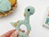 Dinosaur Brontosaurus baby rattle toy crochet pattern amigurumi