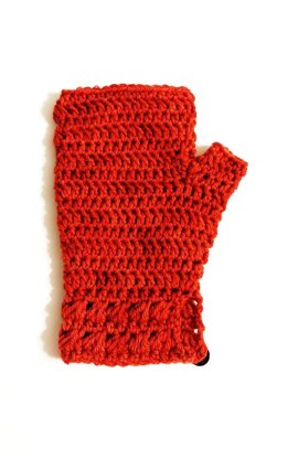 Triangle Puff Fingerless Mitts