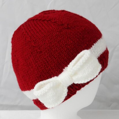 Bowie Bow Hat - knitting pattern
