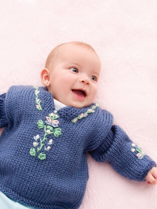 Baby Folkwear Caftan in Caron Simply Soft - Downloadable PDF