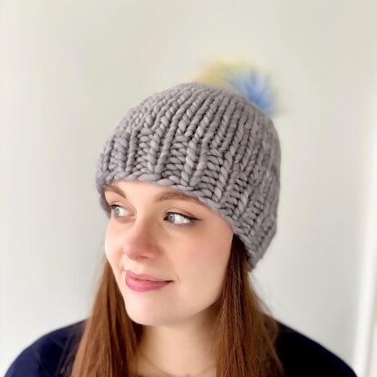 “Still Sea” Pompom Hat