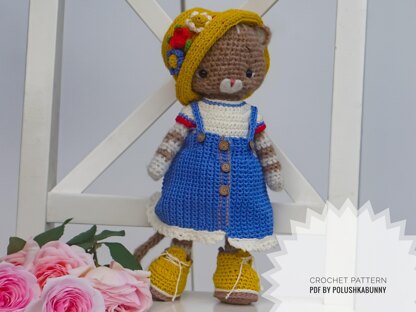 Crochet Pattern Outfit "Baby Kylie" for crocheted or knitted 10''/25cm Toys