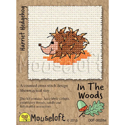 Mouseloft Harriet Hedgehog In The Woods Kit Cross Stitch Kit - 85 x 110 x 10