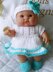 Berenguer Dolls Knitting pattern, 5 & 8 " Dress, Headband and Shoes