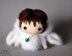 White Sheep crochet Doll. Tanoshi series toy.