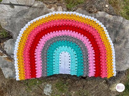 Granny Bobblina Rainbow Blanket pattern by Melu Crochet