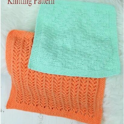 Knitting pattern dolls blanket afghan UK & USA Terms #440