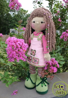 Crochet Doll Pattern, Amigurumi doll pattern, XLarge doll, 24"/61cm, Pippa