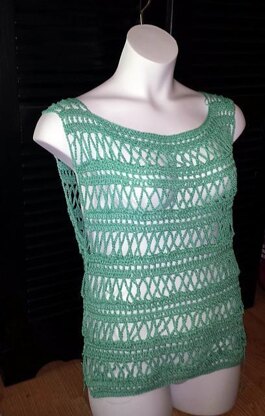 Stripes & Crosses Top Crochet pattern by Hooked by Anna | LoveCrafts