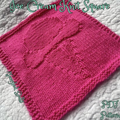 Ice Cream Knit Square