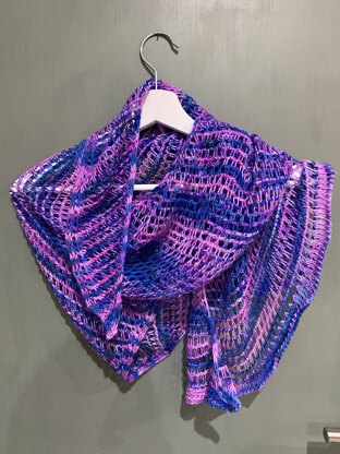 Party punch shawl one skein 4ply crochet