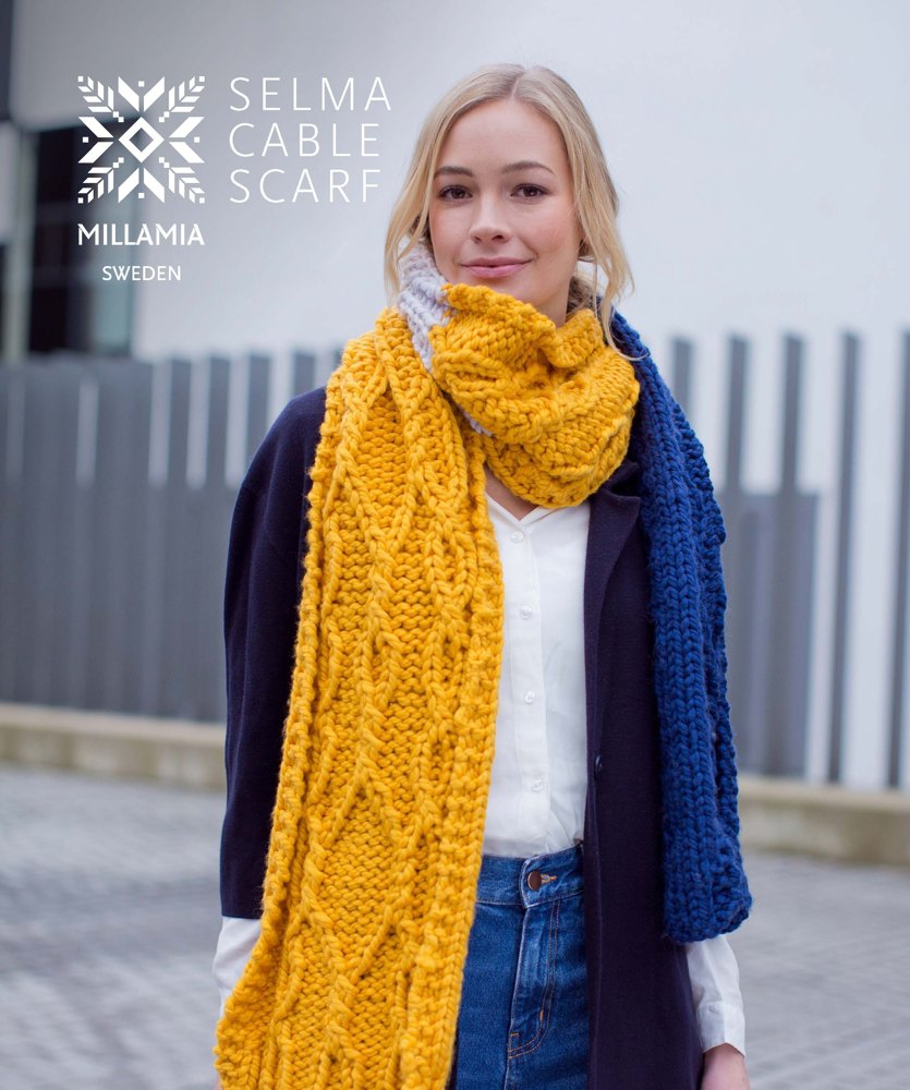 Chunky Cable Knit Scarf — Irish Moon