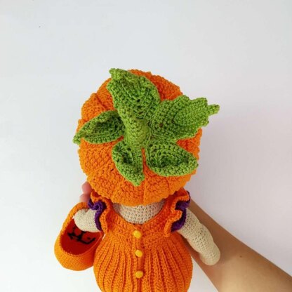 Halloween Lulu Doll Crochet Amigurumi Doll Base pattern, Crochet baby doll pattern (English, Deutsch, Français)