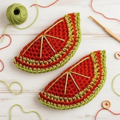 Crochet Orange Hair Clip Pdf + Video Tutorials