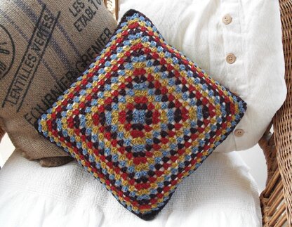 Flower power granny cushion