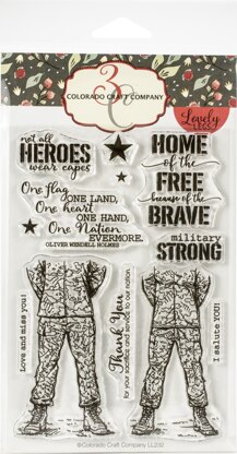 Colorado Craft Company Clear Stamps 4"X6" - Military Strong-Lovely Legs