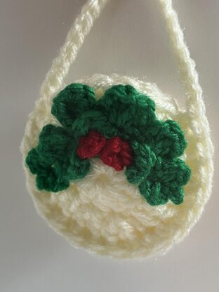 Christmas Holly Leaf Pouch Decoration