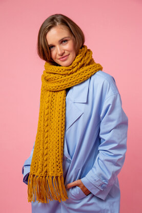 Totally Toasty Scarf - Free Knitting Pattern for Women in Paintbox Yarns Wool Blend Worsted - Downloadable PDF