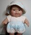 Romper Suit Knitting Pattern for 8" Berenguer Doll