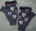 Violets fingerless gloves/mitts