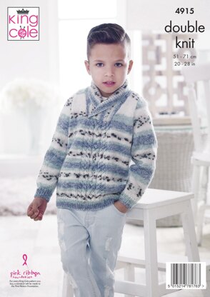 Sweater & Cardigan in King Cole Splash DK - 4915 - Downloadable PDF