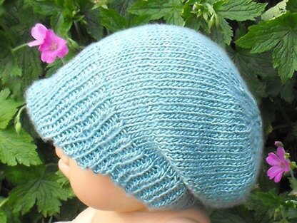 BABY SILK PEAK SLOUCH HAT KNITTING PATTERN - MADMONKEYKNITS