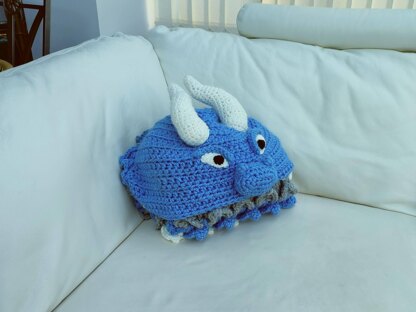 2in1 Ice Dragon Hooded Blanket