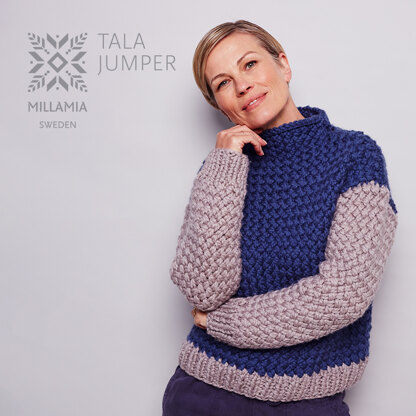 Tala Jumper - Knitting Pattern For Women in MillaMia Naturally Soft Super Chunky by MillaMia
