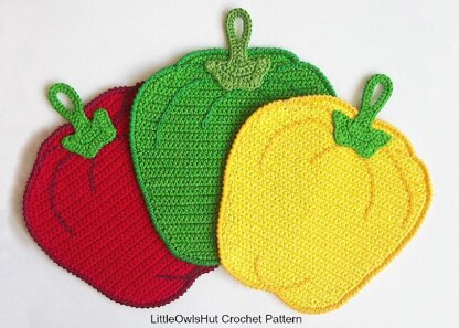 070 Sweet peppers potholder